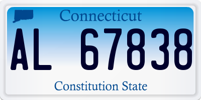 CT license plate AL67838