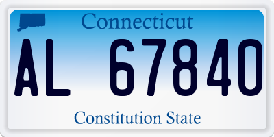 CT license plate AL67840