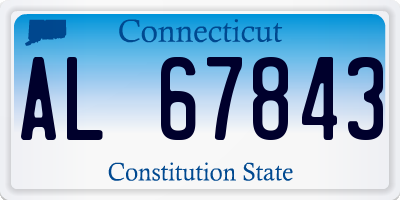 CT license plate AL67843