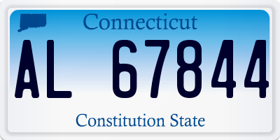 CT license plate AL67844