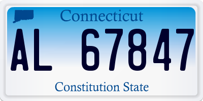 CT license plate AL67847
