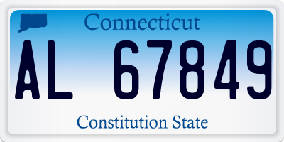 CT license plate AL67849