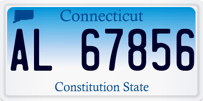 CT license plate AL67856