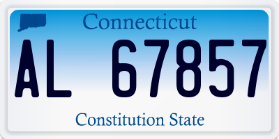 CT license plate AL67857