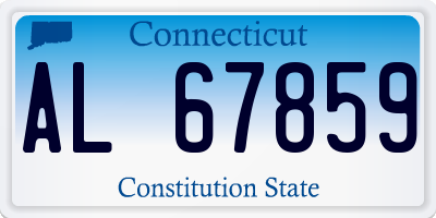 CT license plate AL67859