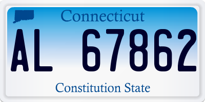 CT license plate AL67862