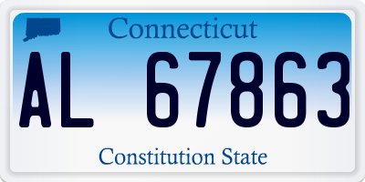 CT license plate AL67863