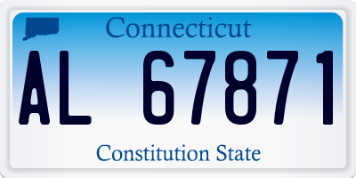 CT license plate AL67871