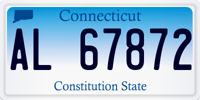 CT license plate AL67872