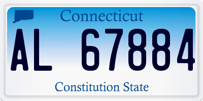 CT license plate AL67884