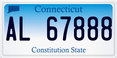 CT license plate AL67888