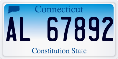 CT license plate AL67892