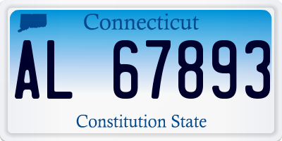 CT license plate AL67893