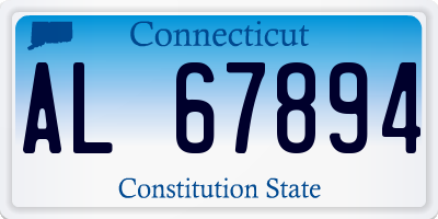 CT license plate AL67894
