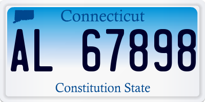CT license plate AL67898