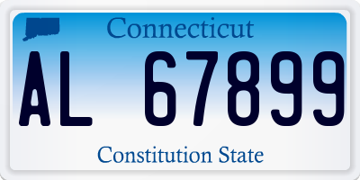CT license plate AL67899
