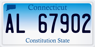 CT license plate AL67902