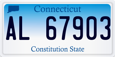 CT license plate AL67903