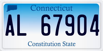 CT license plate AL67904