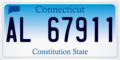CT license plate AL67911