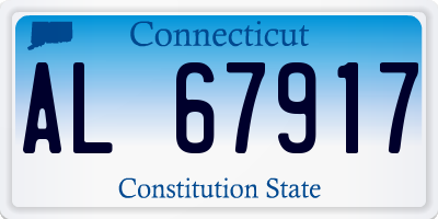CT license plate AL67917