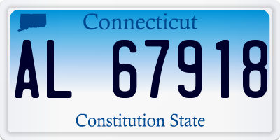 CT license plate AL67918