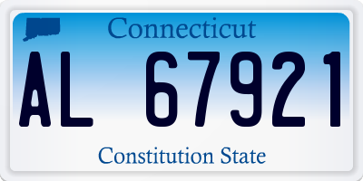 CT license plate AL67921