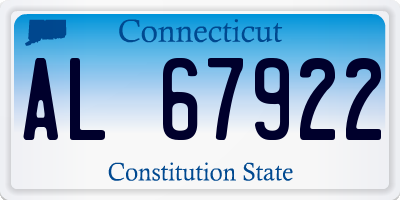 CT license plate AL67922