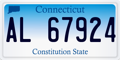 CT license plate AL67924