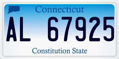 CT license plate AL67925