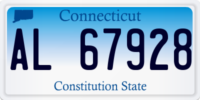 CT license plate AL67928