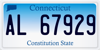 CT license plate AL67929