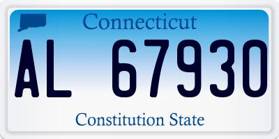 CT license plate AL67930