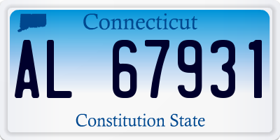 CT license plate AL67931