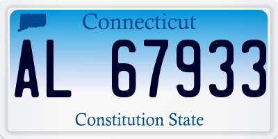 CT license plate AL67933