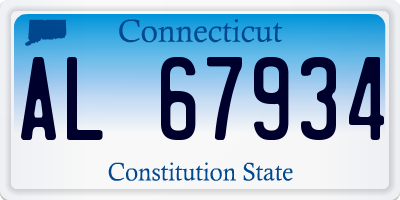 CT license plate AL67934