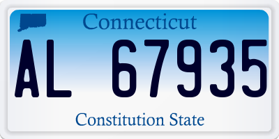 CT license plate AL67935