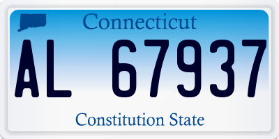 CT license plate AL67937