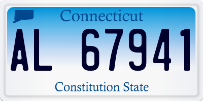 CT license plate AL67941
