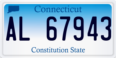 CT license plate AL67943