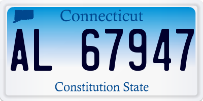 CT license plate AL67947
