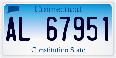 CT license plate AL67951