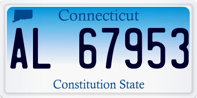 CT license plate AL67953
