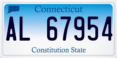 CT license plate AL67954