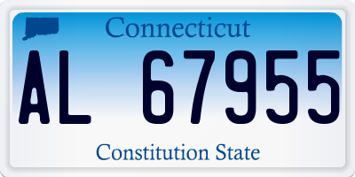 CT license plate AL67955