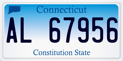 CT license plate AL67956