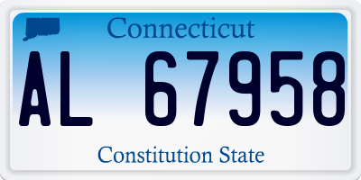 CT license plate AL67958