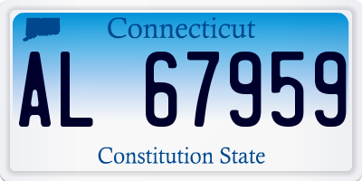 CT license plate AL67959