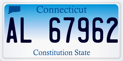 CT license plate AL67962