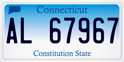 CT license plate AL67967